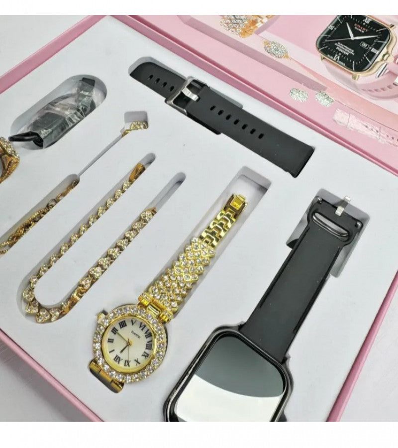 Smart Watch - A58 Plus Smart Watch With Jewelry - Watch For Girl - Fitness Tracker, Blood Pressure Monitor Smart Watch